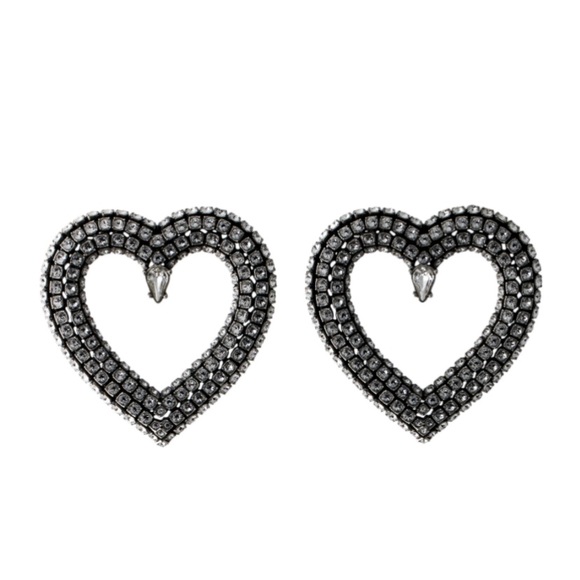 Balenciaga crystal heart earrings - Picture 8 of 11